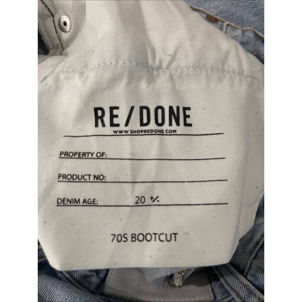 RE/DONE 70's Bootcut Jeans Light Wash 100% Cotton Size 26 - Picture 9 of 11